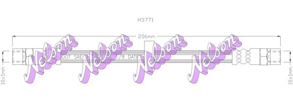 Тормозной шланг KAWE H3771