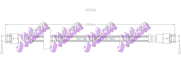 Тормозной шланг KAWE H3936