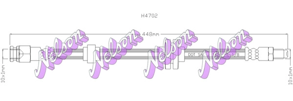 Тормозной шланг KAWE H4702