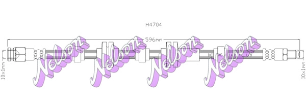 Тормозной шланг KAWE H4704