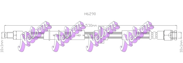 Тормозной шланг KAWE H6290