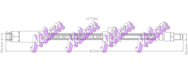 Тормозной шланг KAWE H7001