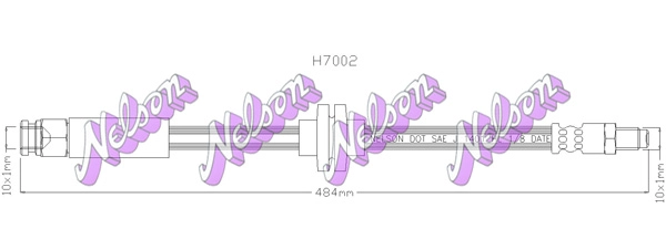 Тормозной шланг KAWE H7002