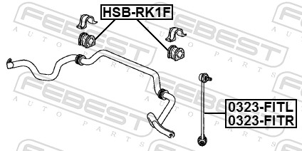 Опора стабилизатор FEBEST HSB-RK1F