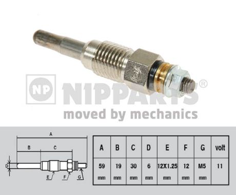 Свеча накаливания NIPPARTS J5715013