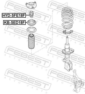 Подшипник качения опора стойки амортизатора FEBEST KB-SED18F