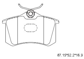 Комплект тормозных колодок дисковый тормоз ASIMCO KD7797