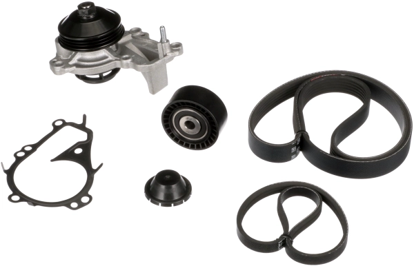 Водяной насос + комплект ручейковых ремней micro-v kit GATES KP16PK848SF