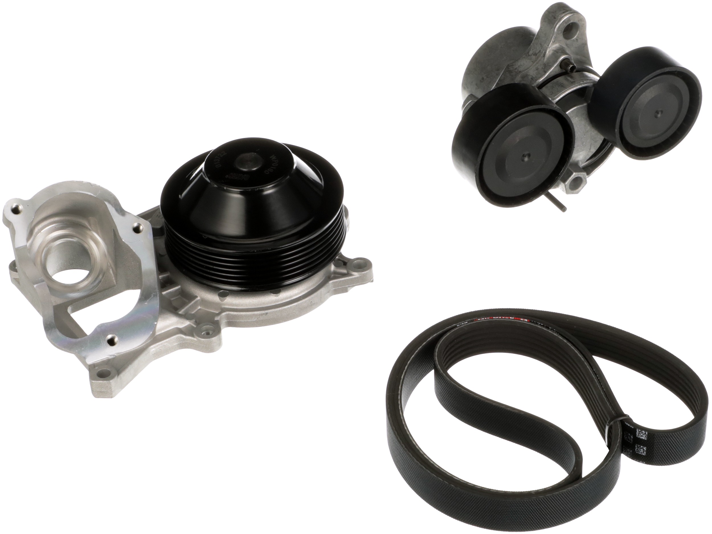 Водяной насос + комплект ручейковых ремней micro-v kit GATES KP236PK1700