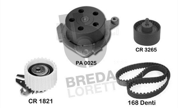 Водяной насос + комплект зубчатого ремня BREDA LORETT KPA0096B