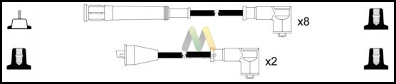 Комплект проводов зажигания MOTAQUIP LDRL1544