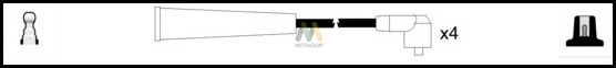 Комплект проводов зажигания MOTAQUIP LDRL1599