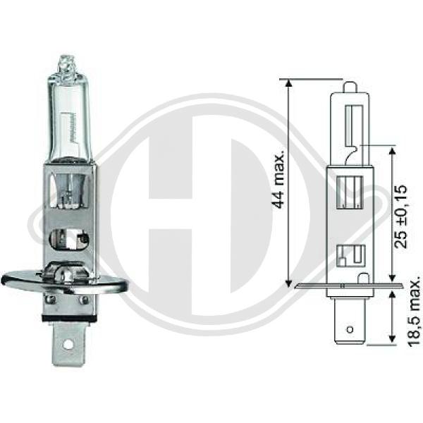 Лампа накаливания фара дальнего света long life DIEDERICHS LID10013
