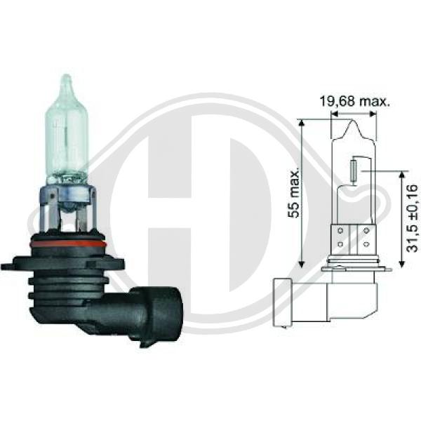 Лампа накаливания фара дальнего света long life DIEDERICHS LID10026