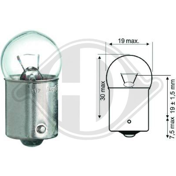 Лампа накаливания фонарь указателя поворота long life DIEDERICHS LID10059