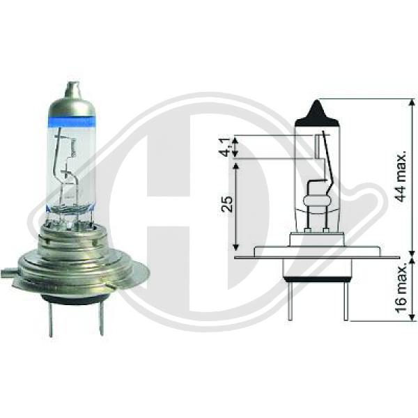 Лампа накаливания фара дальнего света more light +90 DIEDERICHS LID10063