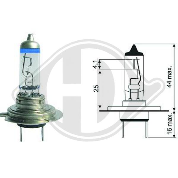 Лампа накаливания фара дальнего света more light +120 DIEDERICHS LID10066