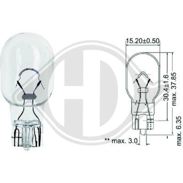 Лампа накаливания фонарь указателя поворота DIEDERICHS LID10089