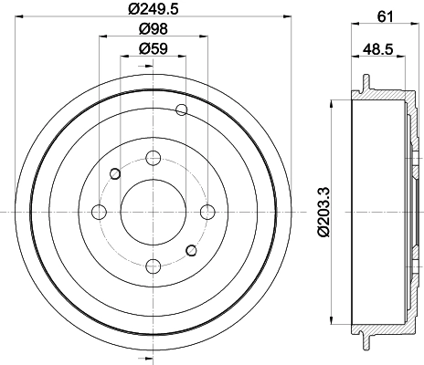 Тормозной барабан MINTEX MBD051