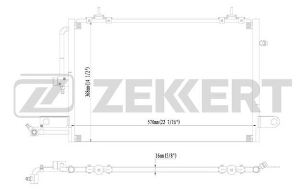 Конденсатор кондиционер ZEKKERT MK-3069
