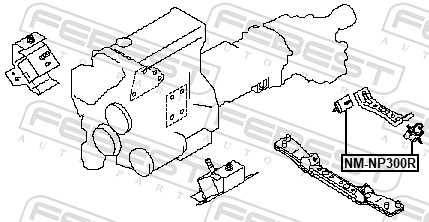Подвеска двигатель FEBEST NM-NP300R