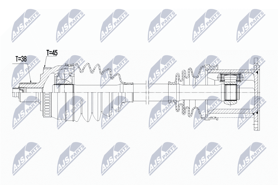 Приводной вал NTY NPW-AU-029