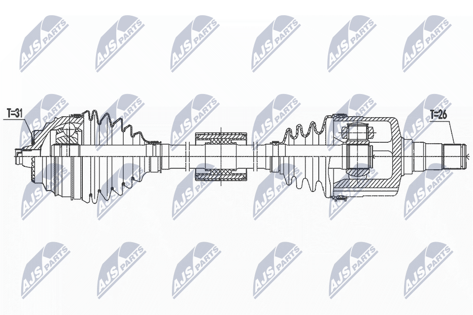 Приводной вал NTY NPW-BM-187