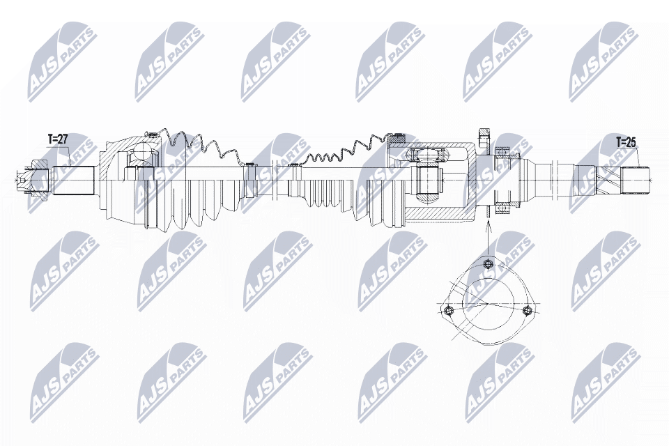 Приводной вал NTY NPW-CH-040