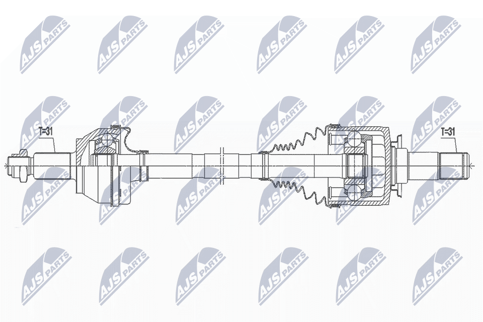Приводной вал NTY NPW-LR-023