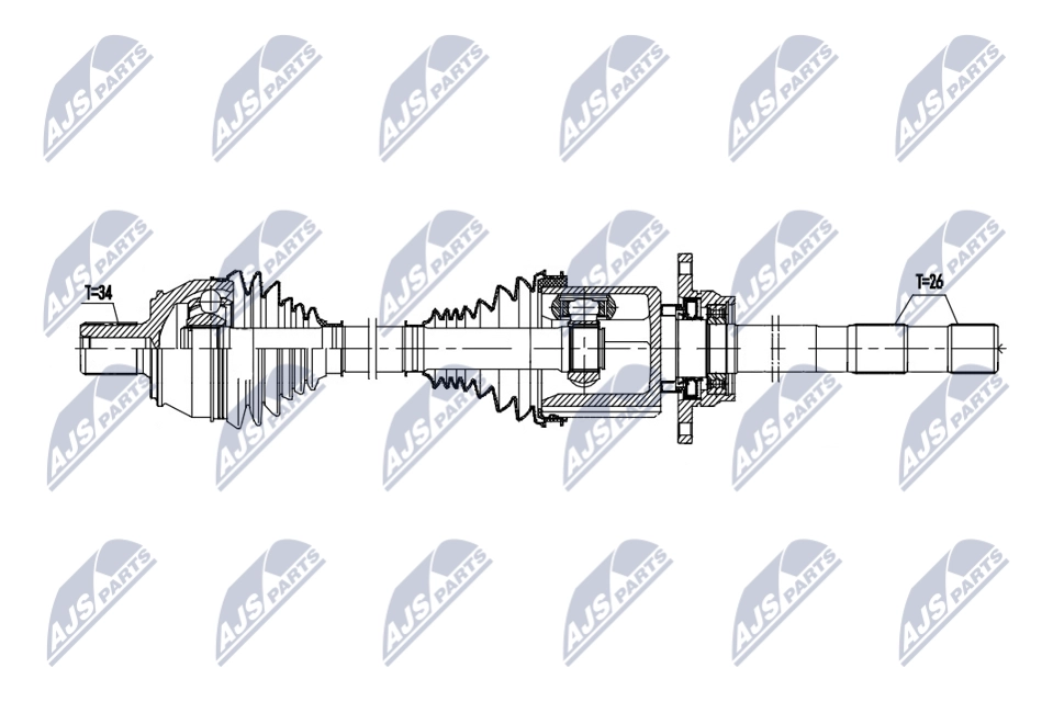 Приводной вал NTY NPW-ME-184