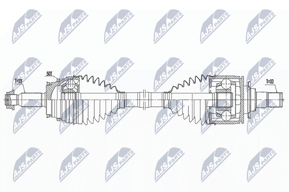 Приводной вал NTY NPW-MS-075