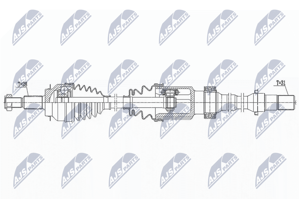 Приводной вал NTY NPW-MZ-076