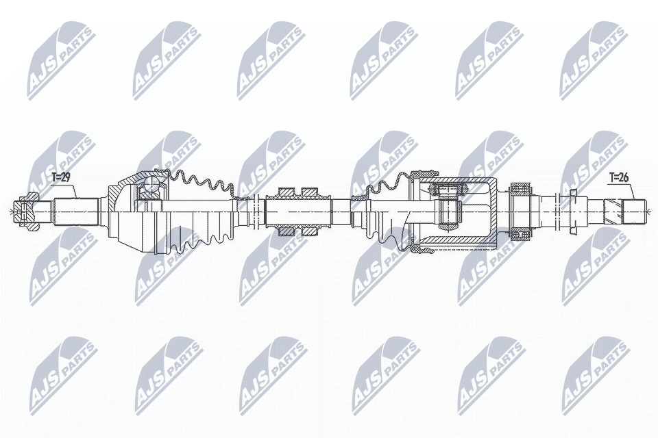 Приводной вал NTY NPW-NS-096