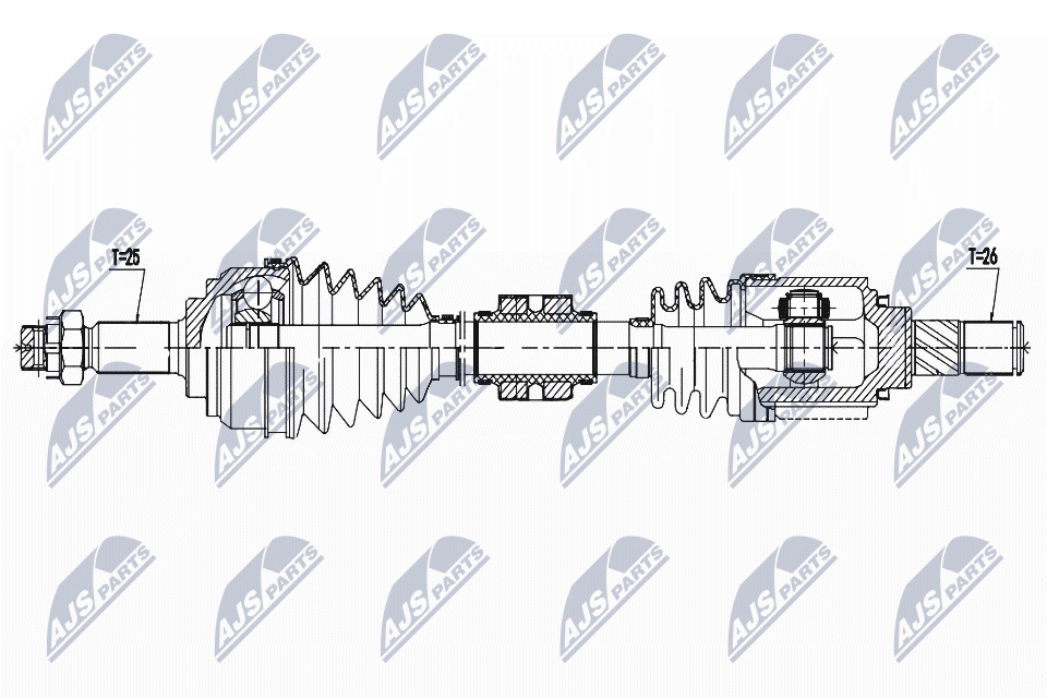 Приводной вал NTY NPW-NS-136