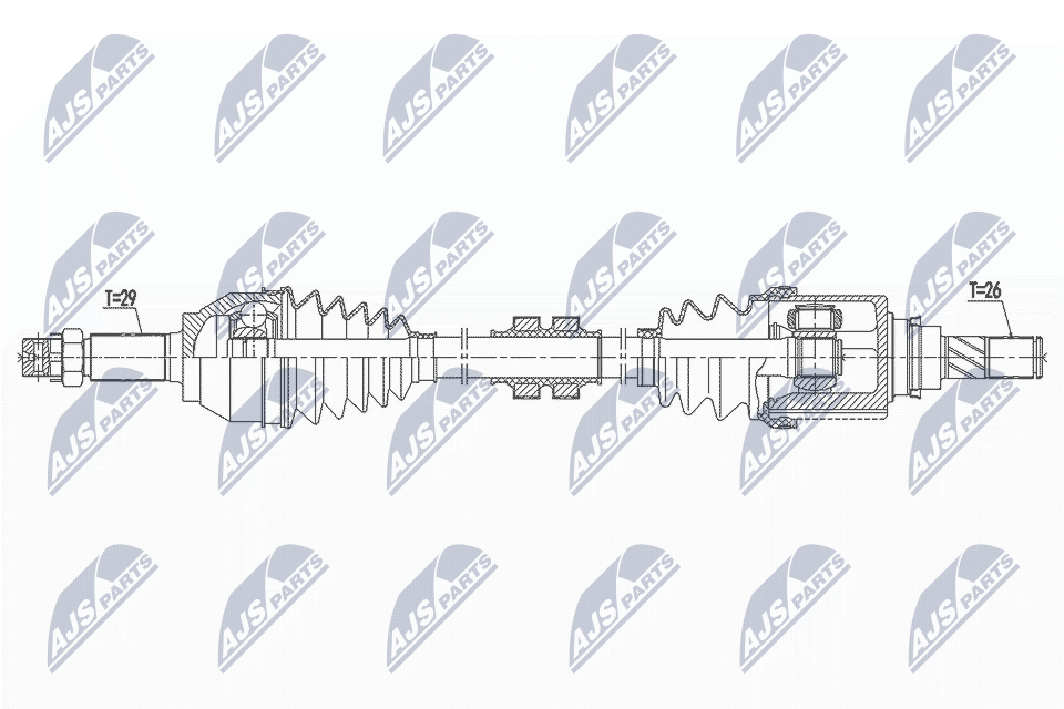 Приводной вал NTY NPW-NS-144