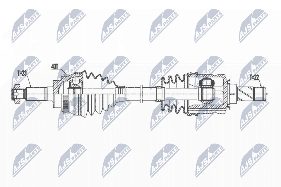 Приводной вал NTY NPW-PL-123