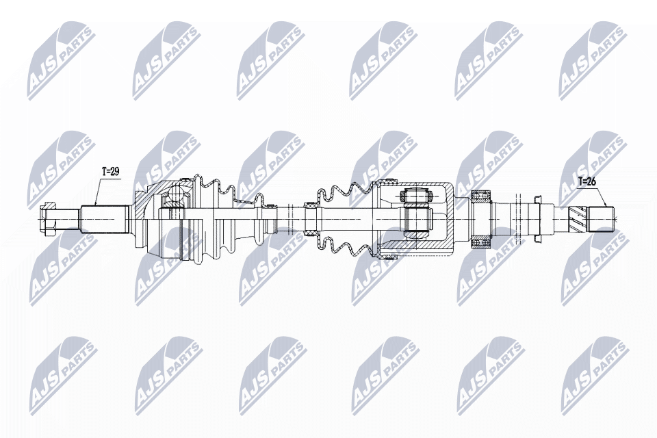 Приводной вал NTY NPW-RE-198