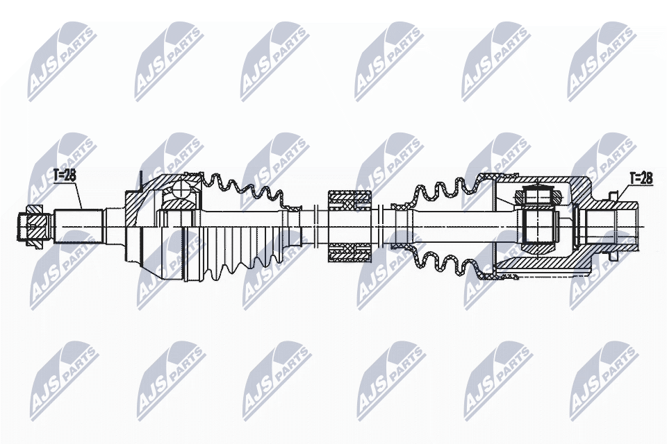 Приводной вал NTY NPW-SU-042