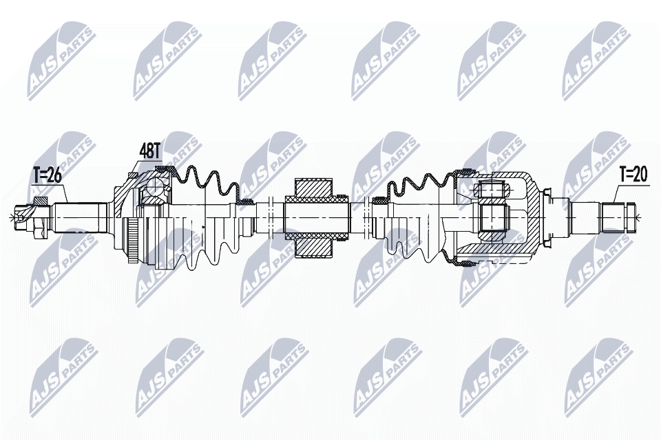 Приводной вал NTY NPW-TY-139