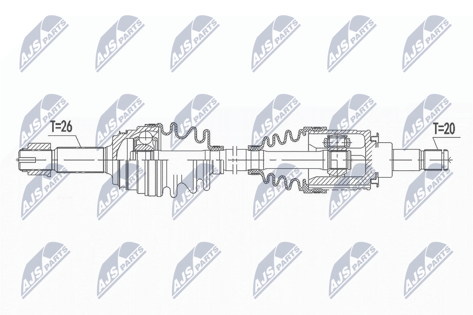 Приводной вал NTY NPW-TY-141