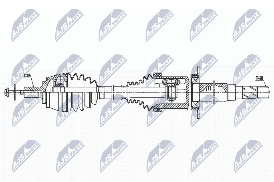 Приводной вал NTY NPW-VV-140