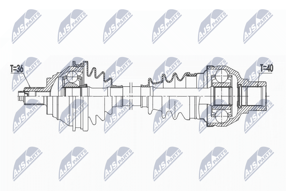 Приводной вал NTY NPW-VW-174