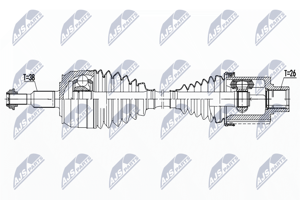 Приводной вал NTY NPW-VW-182
