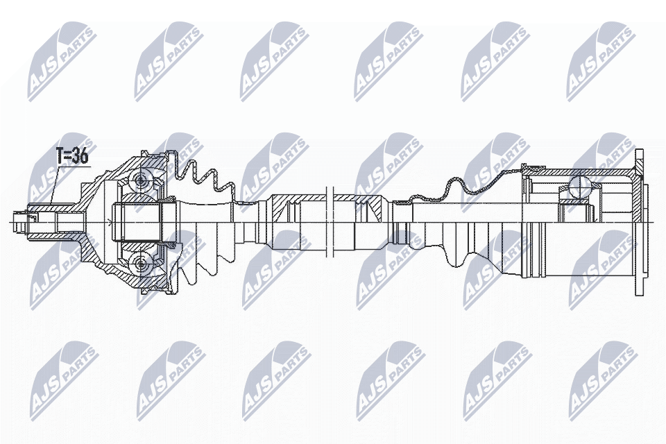 Приводной вал NTY NPW-VW-184