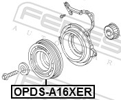 Ременный шкив коленчатый вал FEBEST OPDS-A16XER