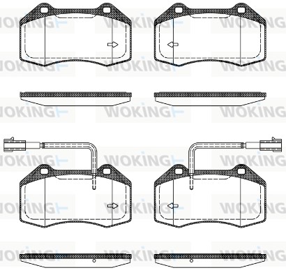 Комплект тормозных колодок дисковый тормоз WOKING P10133.22