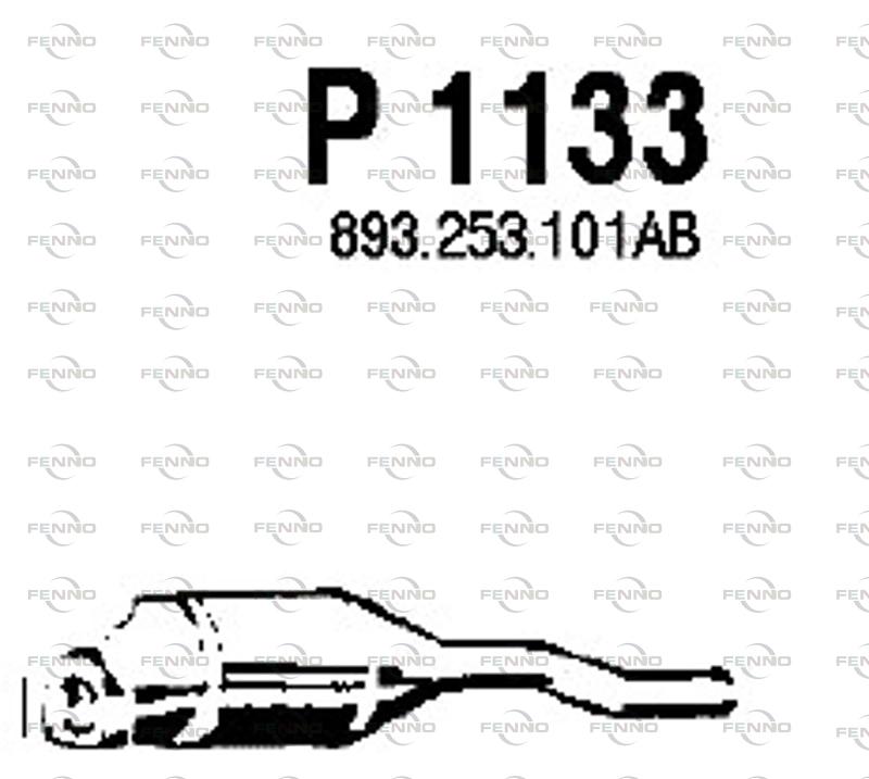 Средний глушитель выхлопных газов FENNO P1133