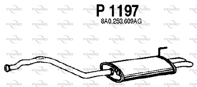 Глушитель выхлопных газов конечный FENNO P1197