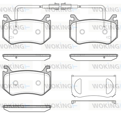 Комплект тормозных колодок дисковый тормоз WOKING P16153.02