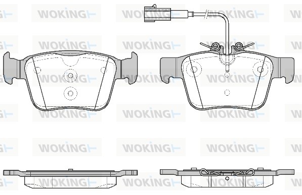 Комплект тормозных колодок дисковый тормоз WOKING P16223.02